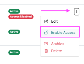 Screenshot: To Enable and Notify users
