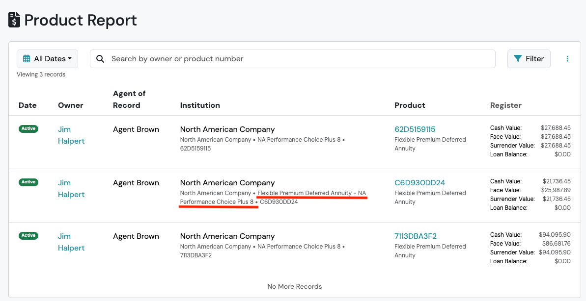 Screenshot: Example