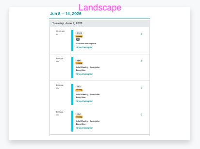 Screenshot: Orientation