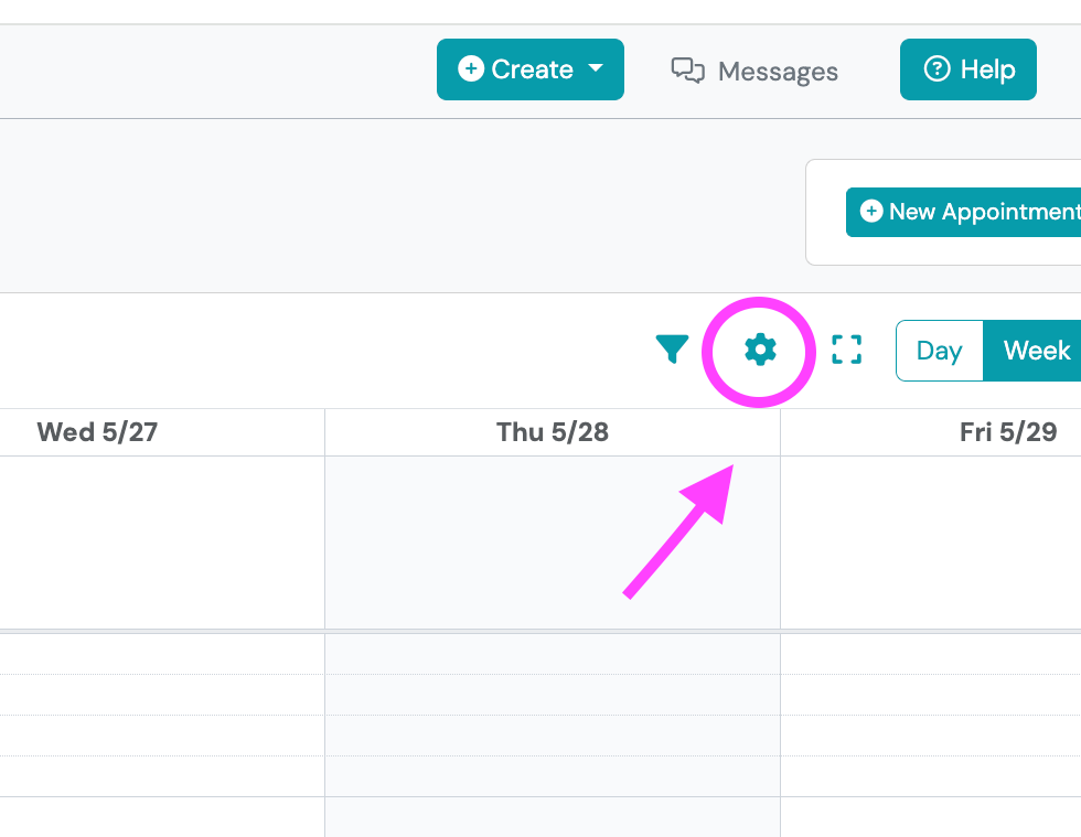 Screenshot: Calendar Display Settings