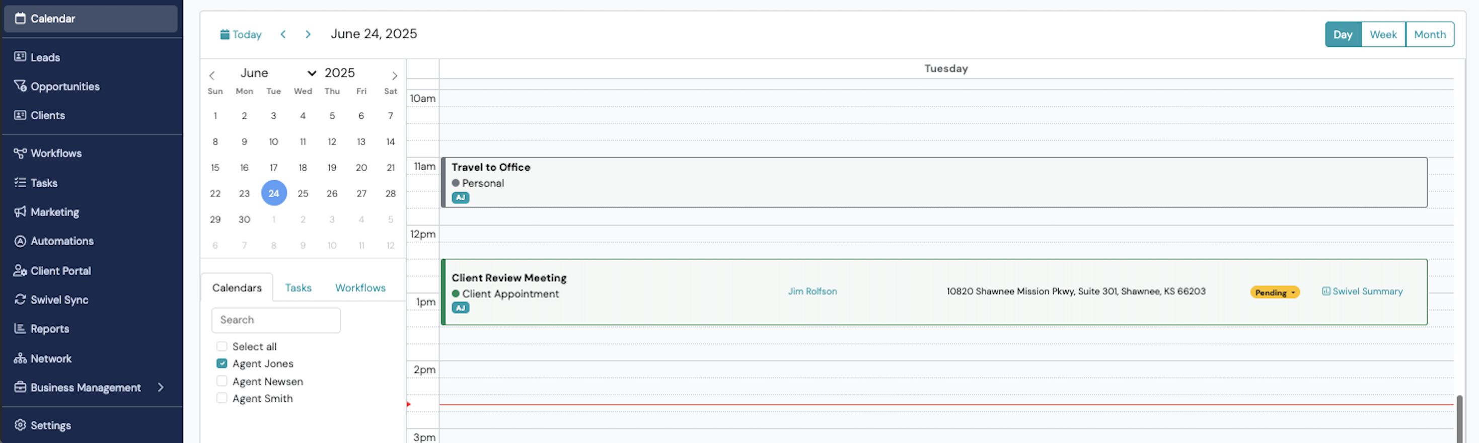 Screenshot: Day View
