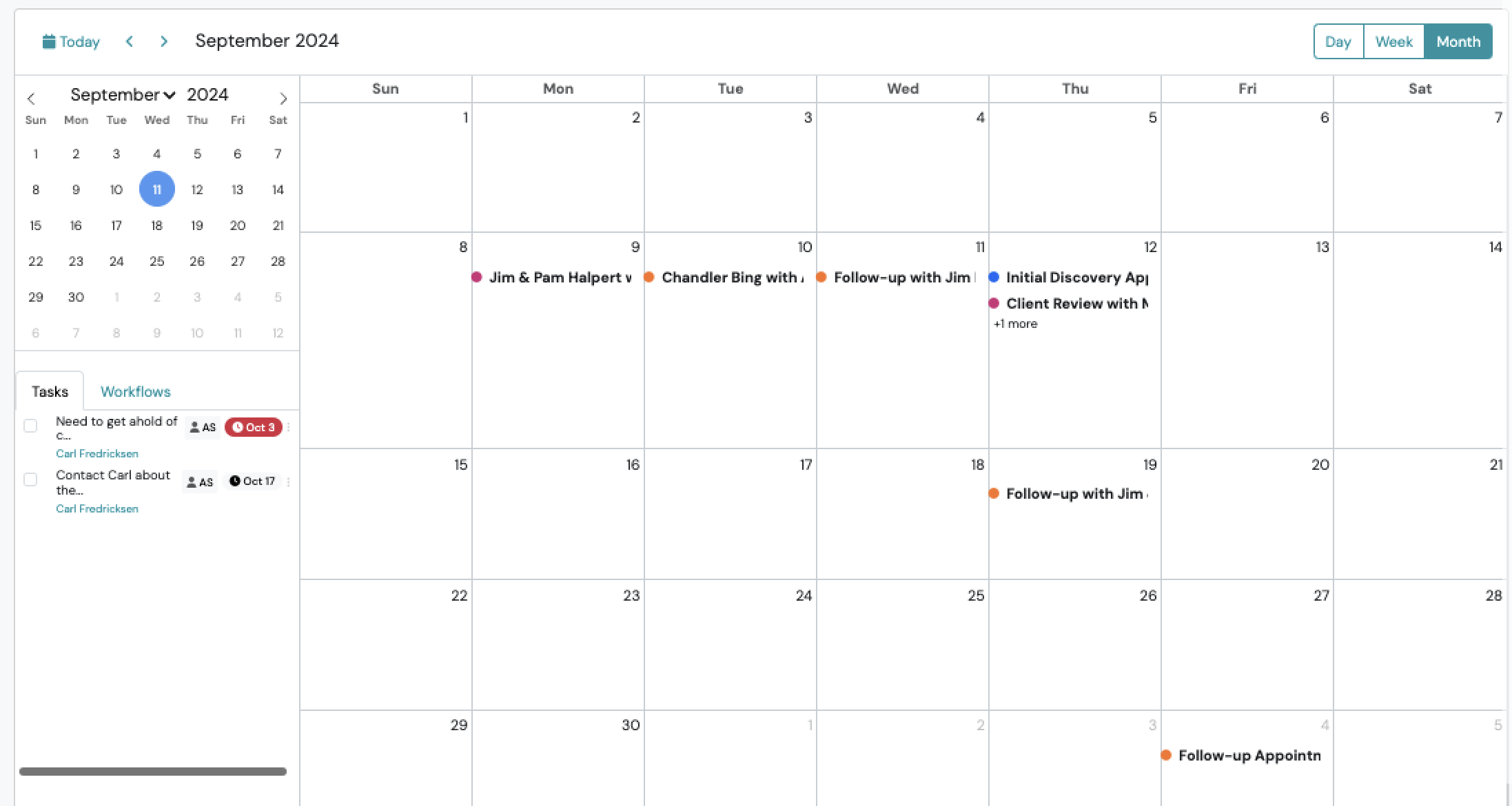 Screenshot: Month View