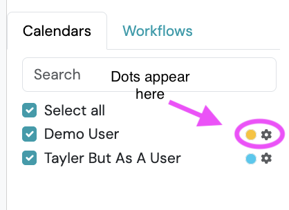Screenshot: Color Events By