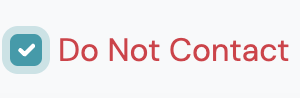 Screenshot: Mark a Contact as Do Not Contact Step-by-Step Instructions: