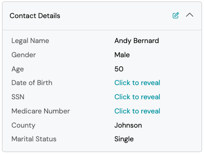 Screenshot: Contact Details