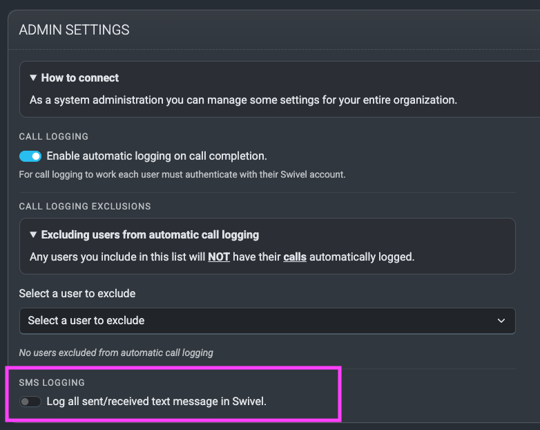 Screenshot: Why are my texts not logging in the contact's communication log?