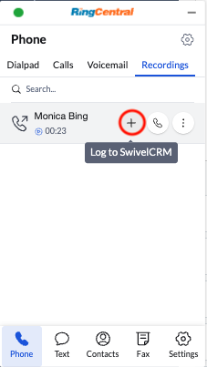 Screenshot: Integration Features