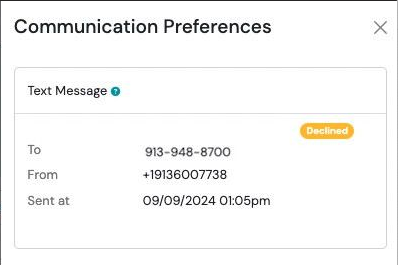 Screenshot: Communication Preferences for Contacts