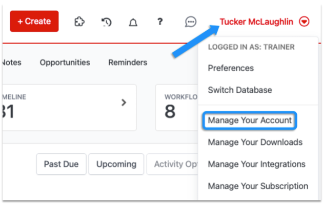 Screenshot: Step 1: Request your Redtail Database Backup