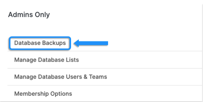 Screenshot: Step 1: Request your Redtail Database Backup
