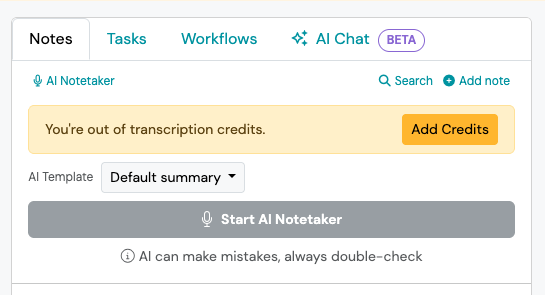 Screenshot: What Happens If I Run Out of Credits?