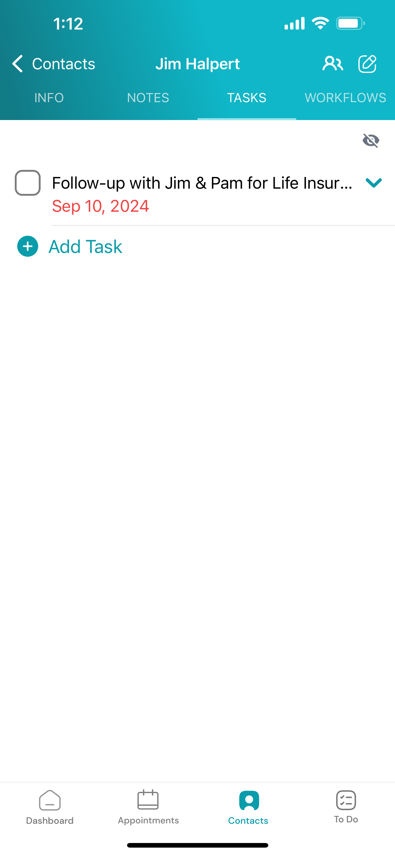 Screenshot: View & Manage Tasks