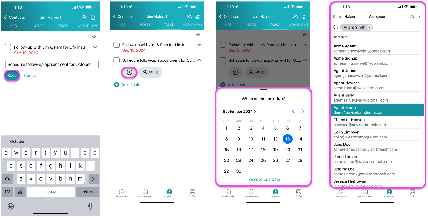 Screenshot: Add Task