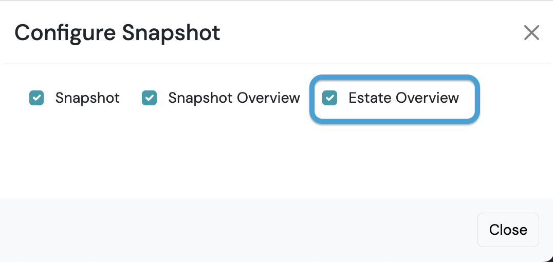 Screenshot: Estate Overview