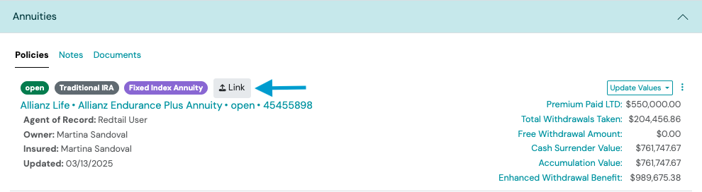 Screenshot: Viewing Syncable Products