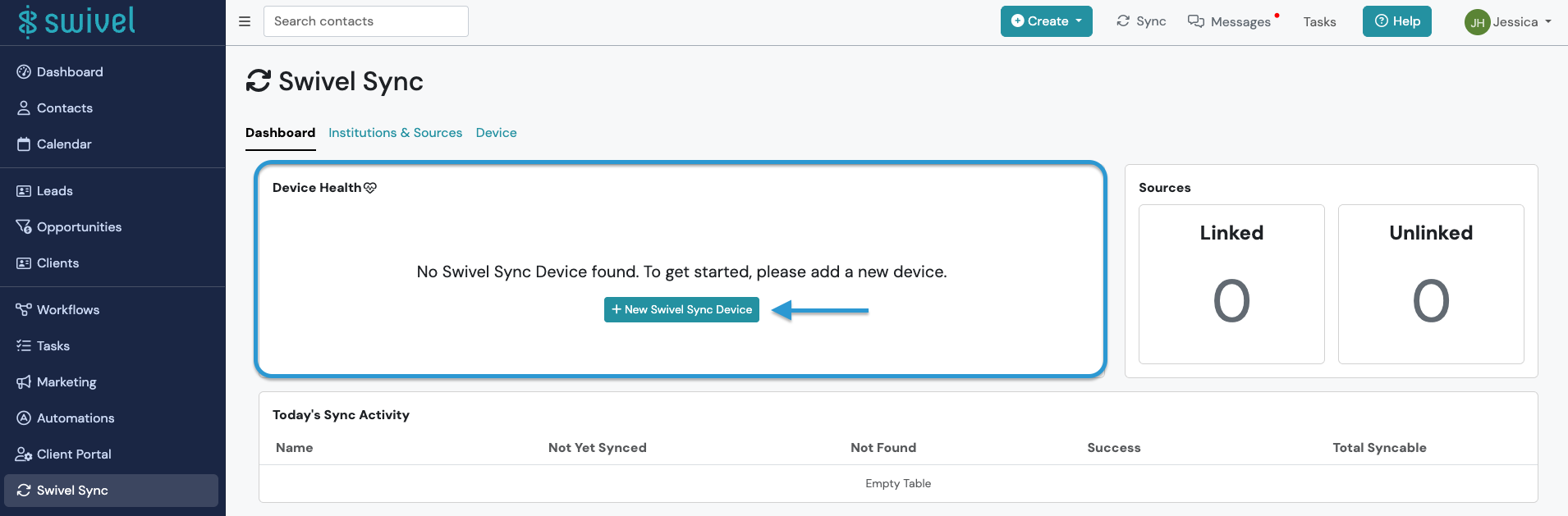 Screenshot: Configure Device