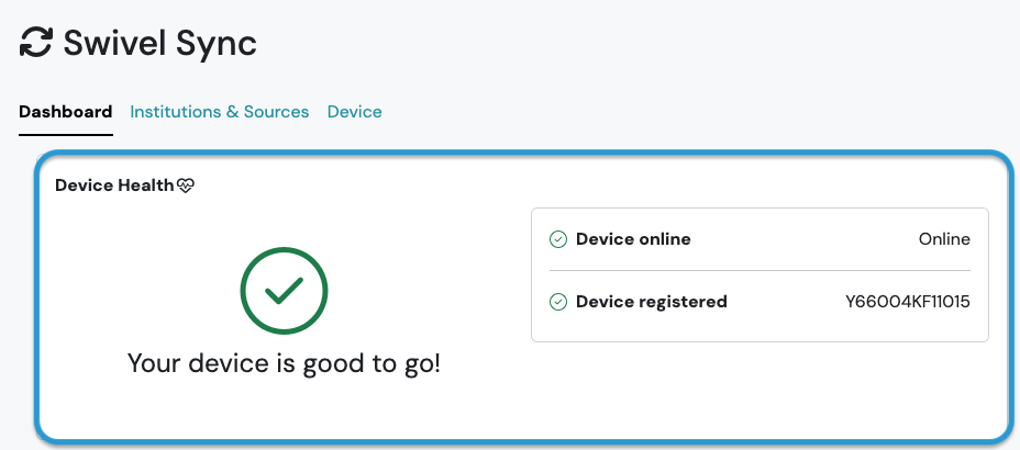 Screenshot: Monitor Device Health